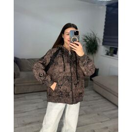 Фотография Кофта спортивная женская тёплая 621 brown р.42-48 "VLADISLAVA" недорого оптом от прямого поставщика