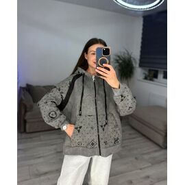 Фотография Кофта спортивная женская тёплая 621 grey р.42-48 "VLADISLAVA" недорого оптом от прямого поставщика