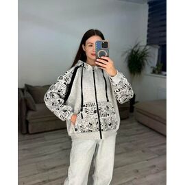 Фотография Кофта спортивная женская тёплая 621 l.grey р.42-48 "VLADISLAVA" недорого оптом от прямого поставщика