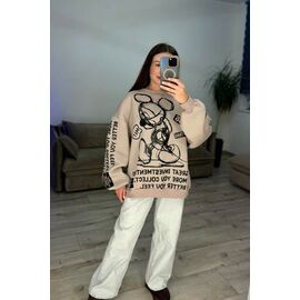 Фотография Свитер женский 630 beige р.one size "VLADISLAVA" недорого оптом от прямого поставщика