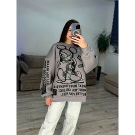 Фотография Свитер женский 630 d.grey р.one size "VLADISLAVA" недорого оптом от прямого поставщика