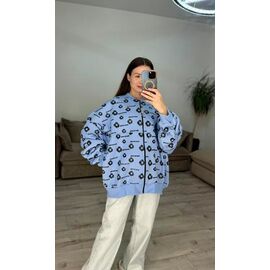 Фотография Кофта спортивная женская тёплая 634 l.blue р.one size "VLADISLAVA" недорого оптом от прямого поставщика