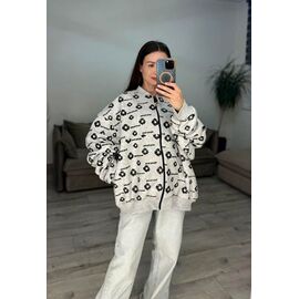 Фотография Кофта спортивная женская тёплая 634 l.grey р.one size "VLADISLAVA" недорого оптом от прямого поставщика