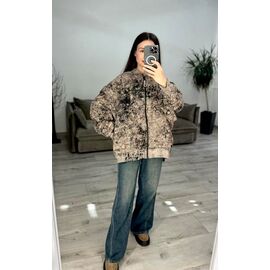 Фотография Кофта спортивная женская тёплая 634-1 beige р.one size "VLADISLAVA" недорого оптом от прямого поставщика