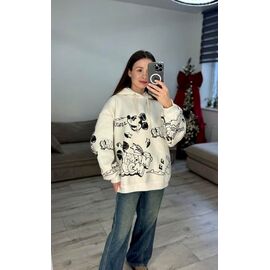 Фотография Худи женское 646 milk р.one size "VLADISLAVA" недорого оптом от прямого поставщика