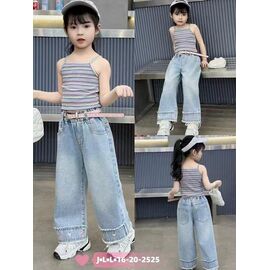 Фотография Джинсы детские на девочку 2525 l.blue р.1-5 "Фунтик" недорого оптом от прямого поставщика