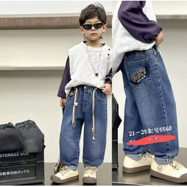 Фотография Джинсы детские на мальчика 5560 blue р.4-8 "Фунтик" недорого оптом от прямого поставщика