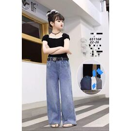 Фотография Джинсы детские на девочку 65116 grey р.5-9 "Фунтик" недорого оптом от прямого поставщика