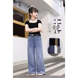 Фотография Джинсы детские на девочку 85116 navy р.8-12 "Фунтик" недорого оптом от прямого поставщика