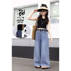 Фотография Джинсы детские на девочку 95083 navy р.10-14 "Фунтик" недорого оптом от прямого поставщика