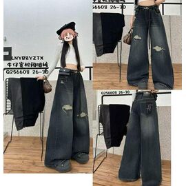 Фотография Джинсы детские на девочку Q256608 navy р.8-12 "Фунтик" недорого оптом от прямого поставщика