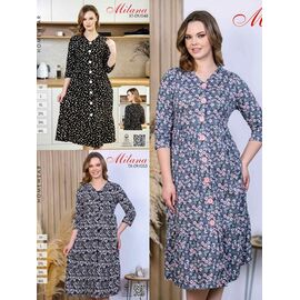 Халат жіночий 053 black-white р.44-54 "Samo" недорого оптом від прямого постачальника