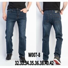 Джинси чоловічі W007-8 blue р.32-42 "God Baron" недорого оптом від прямого постачальника