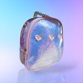Портфель дитячий на дівчинку 25-570 pink-silver р.17*21*9 "Luna-bag" недорого оптом від прямого постачальника