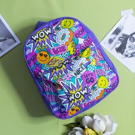 Портфель дитячий на дівчинку 8826 purple-l.blue р.27*23*11 "Luna-bag" недорого оптом від прямого постачальника