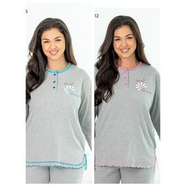 Фотография Пижама женская VH91 grey-l.blue р.S-XL "Vehuiah" недорого оптом от прямого поставщика