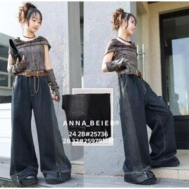 Фотография Джинсы детские на девочку 25736 navy р.24-28 "Meloria" недорого оптом от прямого поставщика