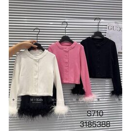 Фотография Кофта детская на девочку 710 white р.120-170 "Meloria" недорого оптом от прямого поставщика