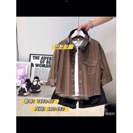 Фотография Рубашка детская на мальчика 7179 brown р.110-150 "Meloria" недорого оптом от прямого поставщика