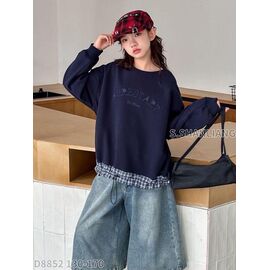 Фотография Свитер детский на девочку 8852 navy р.130-170 "Meloria" недорого оптом от прямого поставщика