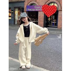 Костюм дитячий спортивний на дівчинку 9115 l.beige р.130-170 "Meloria" недорого оптом від прямого постачальника