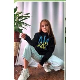 Фотография Худи детский на девочку 415 black р.134-152 "Mary Brand" недорого оптом от прямого поставщика