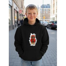 Фотография Худи детский на мальчика 446 black р.134-152 "Mary Brand" недорого оптом от прямого поставщика