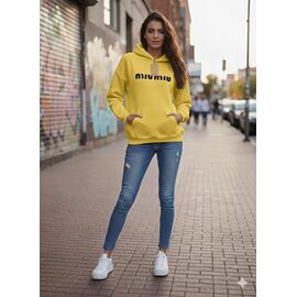 Фотография Худи женское 104-4 yellow р.48-50 "Newe" недорого оптом от прямого поставщика