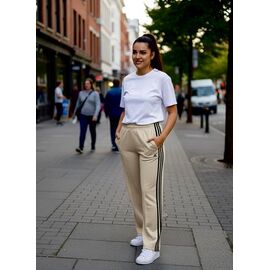 Фотография Штаны спортивные женские NW830 beige р.M-XL "Newe" недорого оптом от прямого поставщика