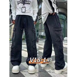 Джинси чоловічі V18-1 black р.M-3XL "God Baron" недорого оптом від прямого постачальника