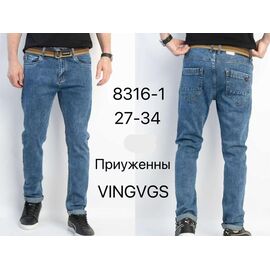 Джинси чоловічі 8316-1 l.blue р.27-34 "Vingvgs" недорого оптом від прямого постачальника