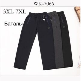 Штани спортивні чоловічі 7066 black р.3XL-7XL "ZERO" недорого оптом від прямого постачальника