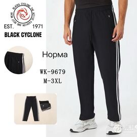 Штани спортивні чоловічі 9679 black р.M-3XL "ZERO" недорого оптом від прямого постачальника