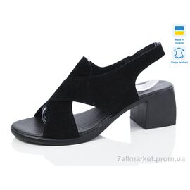 Фотография Босоножки женские летние Лето 159 чорний з. (6 пар р.36-41) "Sali" недорого оптом от прямого поставщика