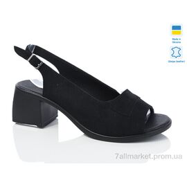 Фотография Босоножки женские летние Лето 152 чорний з. (6 пар р.36-41) "Sali" недорого оптом от прямого поставщика