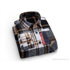 Фотография Мужская рубашка Весна/осень W2516 brown (5 шт. р.сетка XL-5XL) "Verton" недорого оптом от прямого поставщика