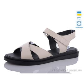 Фотография Босоножки женские летние Лето 65 бежевий (6 пар р.41-43) "Sali" недорого оптом от прямого поставщика