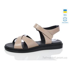 Фотография Босоножки женские летние Лето 65 капучино к. (6 пар р.41-43) "Sali" недорого оптом от прямого поставщика