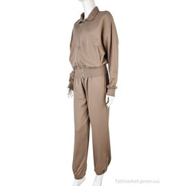 Фотография Спортивный костюм женский Весна/осень 4175 l.brown (3 шт. р.сетка S-L) "Мир" недорого оптом от прямого поставщика