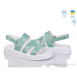 Фотография Босоножки женские летние Лето 610 зелений лак (6 пар р.36-40) "G-Aira" недорого оптом от прямого поставщика