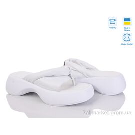 Фотография Шлепки женские облегченные Лето 4694 білий к. (6 пар р.36-40) "G-Aira" недорого оптом от прямого поставщика