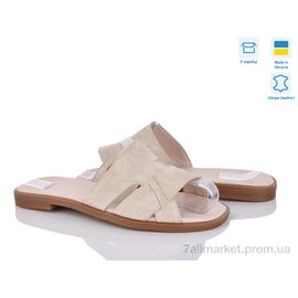 Фотография Шлепки женские облегченные Лето 629 беж.з. Под заказ (6 пар р.36-40) "G-Aira" недорого оптом от прямого поставщика