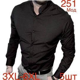 Фотография Рубашка мужская ND544-251 black р.3XL-6XL "EMRE" недорого оптом от прямого поставщика