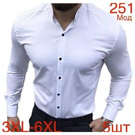 Фотография Рубашка мужская ND546-251 white р.3XL-6XL "EMRE" недорого оптом от прямого поставщика