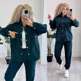 Фотография Костюм спортивный женский тёплый 127 d.green р.42-52 "Alisa Brand" недорого оптом от прямого поставщика