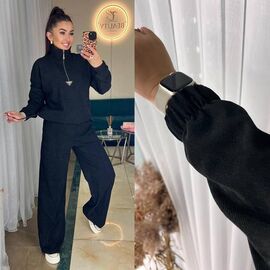 Фотография Костюм спортивный женский тёплый 212 black р.42-52 "Alisa Brand" недорого оптом от прямого поставщика