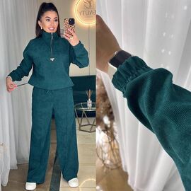Фотография Костюм спортивный женский тёплый 212 green р.42-52 "Alisa Brand" недорого оптом от прямого поставщика