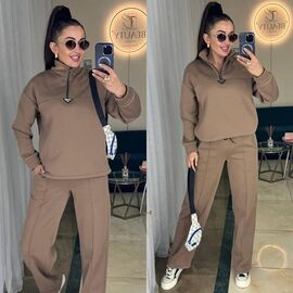 Фотография Костюм спортивный женский 213 beige р.42-52 "Alisa Brand" недорого оптом от прямого поставщика