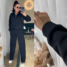 Фотография Костюм спортивный женский 213 black р.42-52 "Alisa Brand" недорого оптом от прямого поставщика
