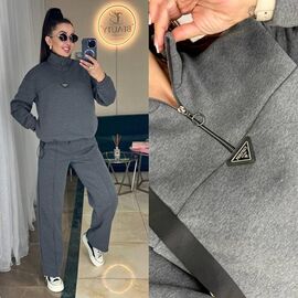 Фотография Костюм спортивный женский 213 grey р.42-52 "Alisa Brand" недорого оптом от прямого поставщика